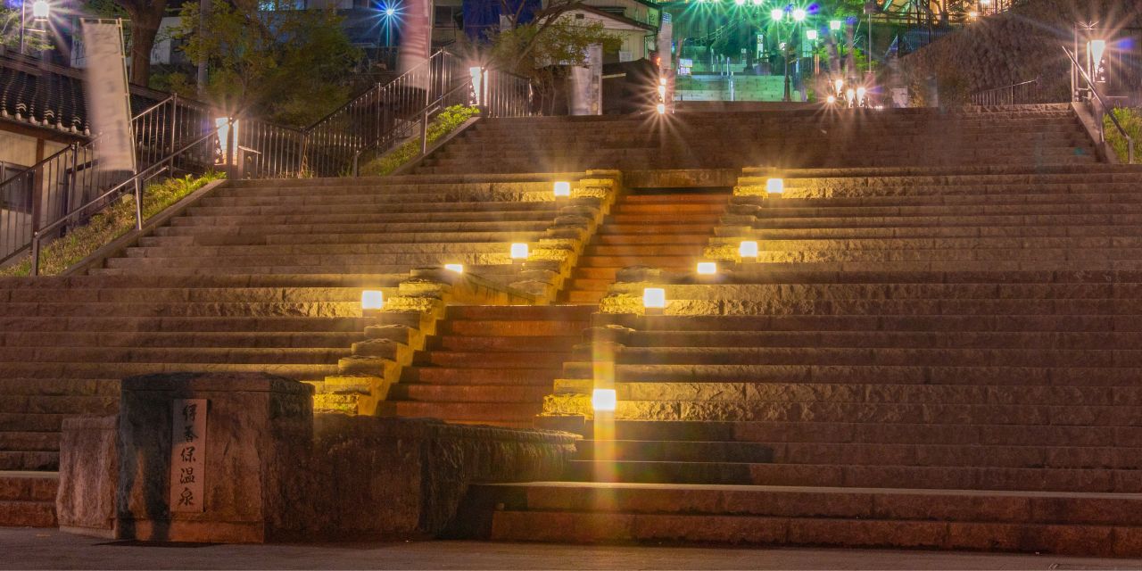 伊香保温泉の夜の石段街