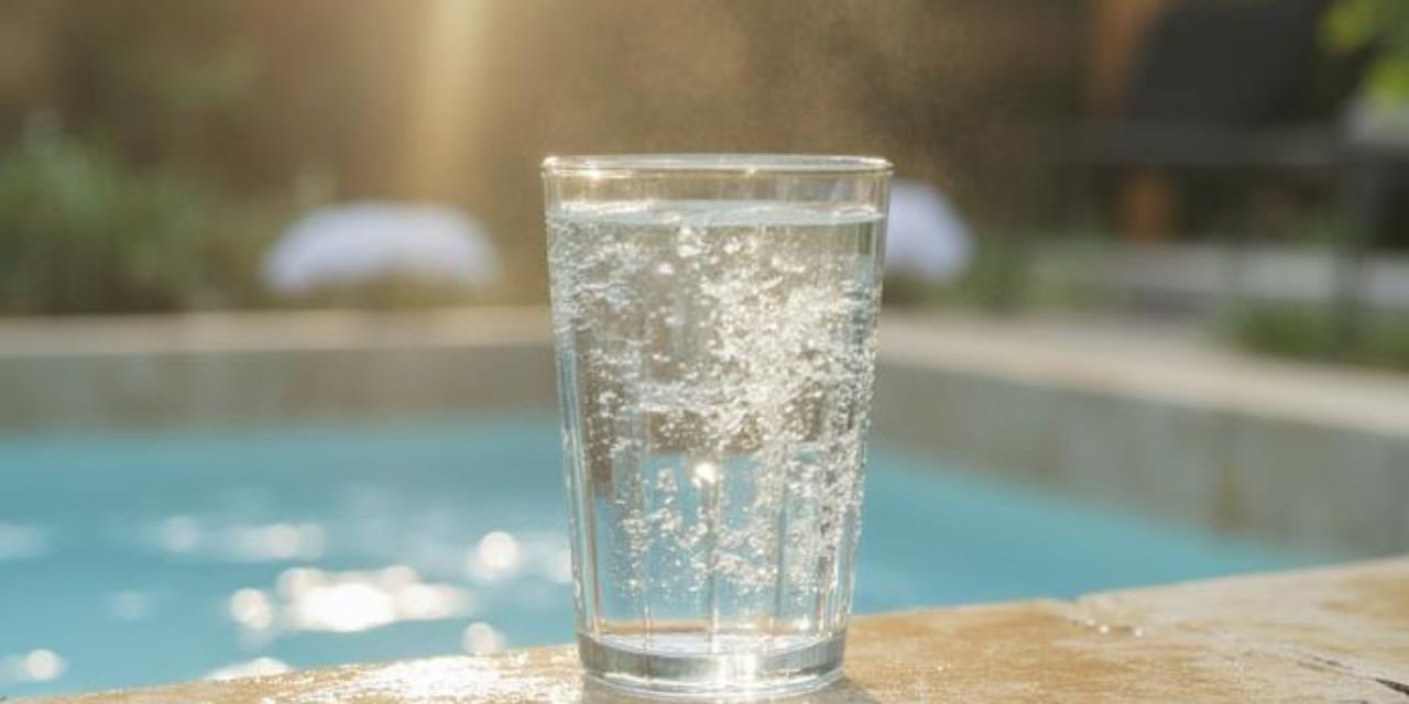 お風呂上がりには一杯の水を